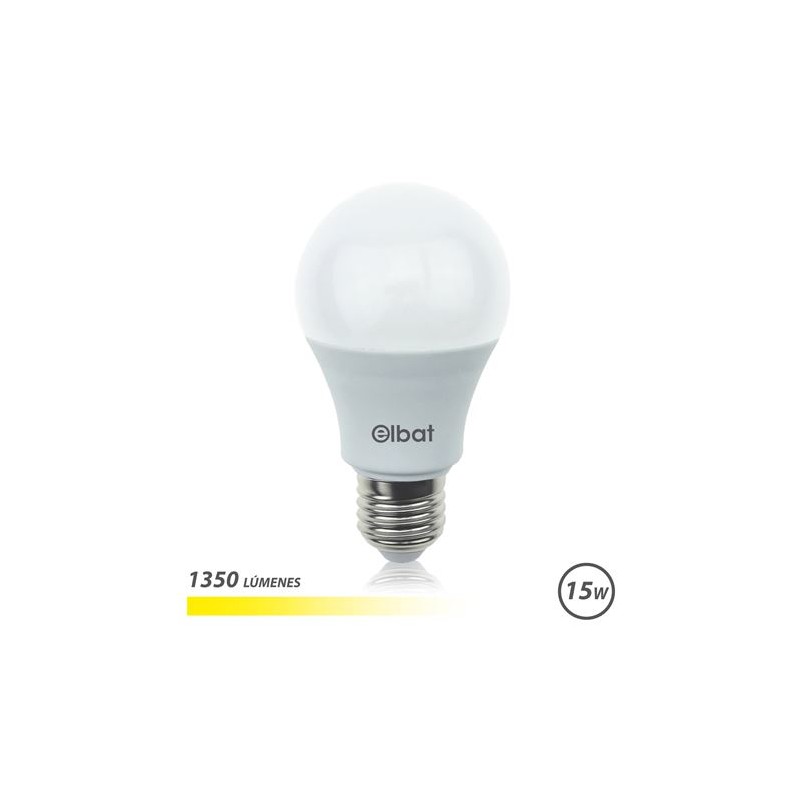Elbat Ampoule LED A60 15W E27 1350lm - Lumière Chaude 3000K