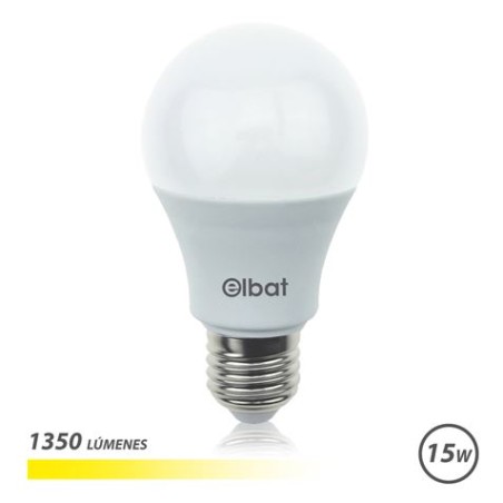 ✅ Elbat Ampoule LED A60 15W E27 1350lm - Lumière Chaude 3000K couleur en stock