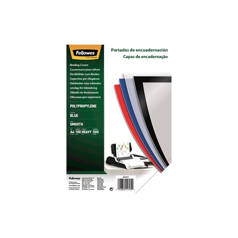 Fellowes Lot 100 Couvertures Polypropylène A4