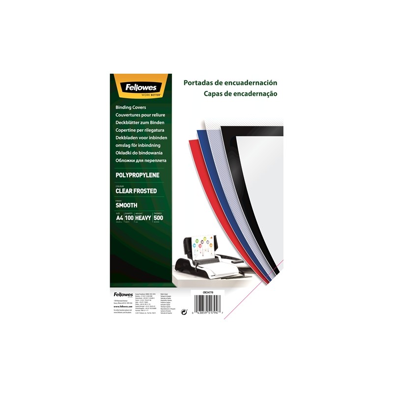 Fellowes Lot 100 Couvertures Polypropylène A4
