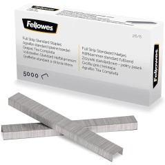 ✅ Fellowes Agrafes 26/6 - Pleine charge - Capacité environ 25 feuilles - Boîte de 5000 en stock