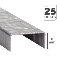 Fellowes Agrafes 26/6 - Pleine charge - Capacité environ 25 feuilles - Boîte de 5000