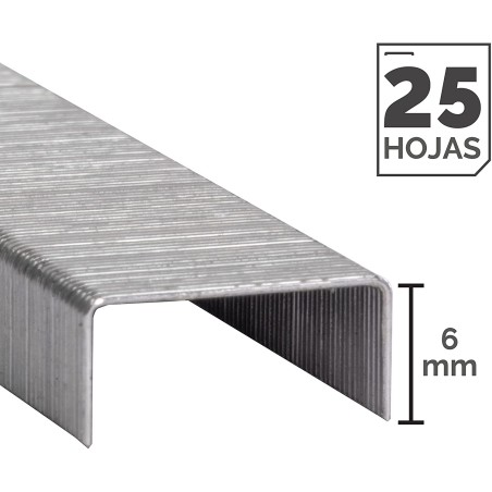 Fellowes Agrafes 26/6 - Pleine charge - Capacité environ 25 feuilles - Boîte de 5000