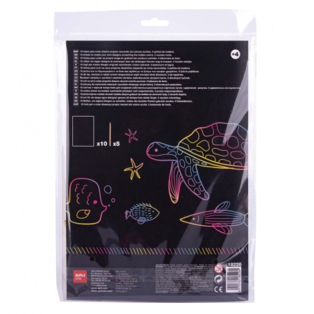Apli Magic Scratch A4, Lot de 10, Multicolore