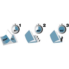 ✅ Apli Lot de 5 Protèges Livres à Rabat Ajustable 300 mm - PP - Couverture en 3 Étapes couleur en stock