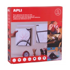 ✅ Ruban Velcro Apli 20 mm x 25 m - Extra fort - Résistance jusqu'à 10Kg - Couleur Blanc couleur en stock