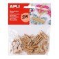 Apli Pack 45 Mini Pinces à Linge Bois
