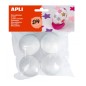 Apli Pack 4 Billes Porexpan Ø50mm, Blanches Apli Pack 4 Billes Porexpan Ø50mm, Blanches