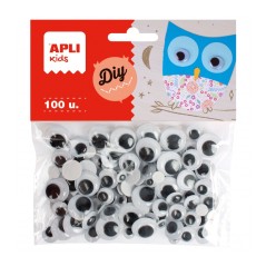 ✅ Apli Pack 100 Yeux Mobiles Adhésifs couleur en stock