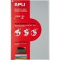 Apli Lot de 3 Protèges Livres à Rabat Ajustable 290 mm - PVC - Couverture en 3 Étapes