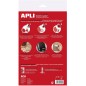 Apli Lot de 3 Protèges Livres à Rabat Ajustable 290 mm - PVC - Couverture en 3 Étapes