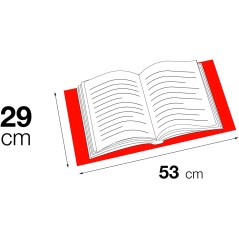 Apli Lot de 3 Protèges Livres à Rabat Ajustable 290 mm PVC Durable