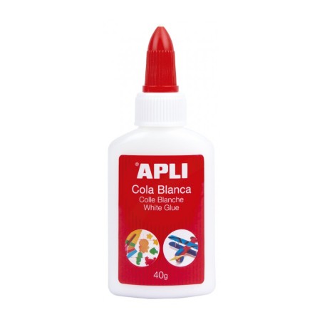 ✅ Apli White Colle Liquide 40g - Applicateur de Pointe - Sans Solvant et Non Toxique - Convient à un Usage Scol en stock