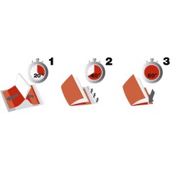 Apli Pack de 100 Couvertures de Livres à Rabat Ajustable 300 mm - PVC - Couverture en 3 Etapes