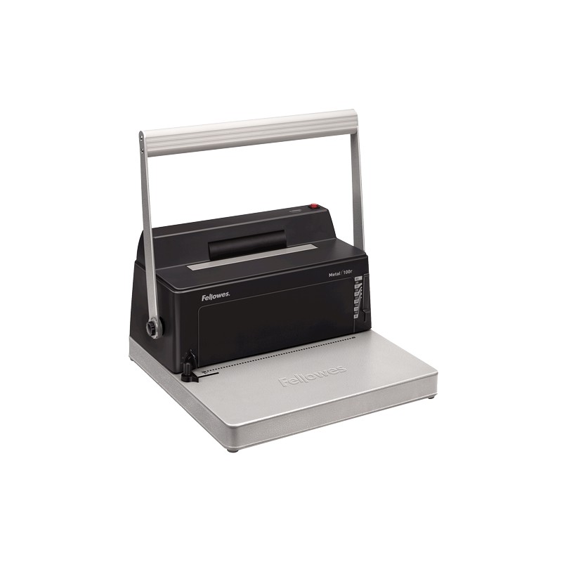 Fellowes Metal 100R Relieuse à spirale manuel en métal A4 - Perfore jusqu'à 20 feuilles - Relie jusqu'à 450 feuilles