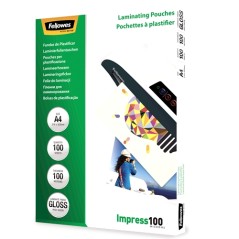 ✅ Fellowes Lot 100 Pochettes A4, 100 microns couleur en stock