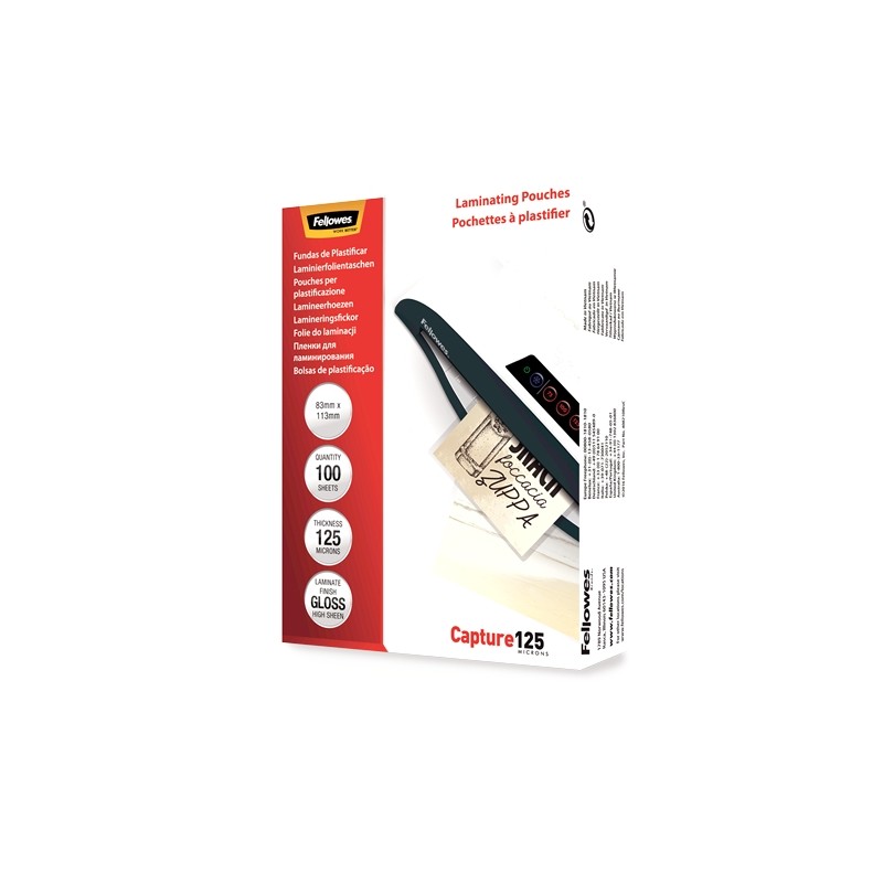 Fellowes Lot 100 Protège-cartes 83x113cm, 125 microns