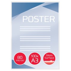 ✅ GBC Pack 100 Portfolios Plastification A3, Brillants, 80 Microns couleur en stock