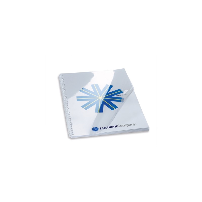 GBC HiClear Lot de 100 couvertures de reliure A4 - 180 microns - Couleur transparente