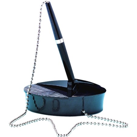 stylo noir support chaîne bureau