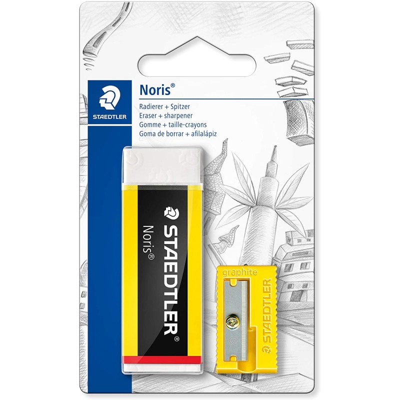 Gomme et taille-crayon plastique Staedtler Noris 526