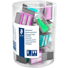 ✅ Présentoir Staedtler avec 18 taille-crayons en plastique couleur en stock