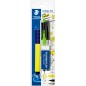 Kit Papeterie Staedtler - Marqueur Jaune, Stylo Noir, Gomme, Règle

