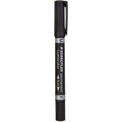 Marqueur permanent double pointe noir Staedtler Lumocolor 358 - 0,6/1,5 mm