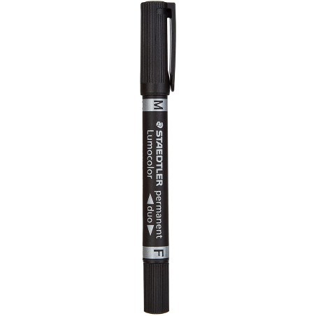 Marqueur permanent double pointe noir Staedtler Lumocolor 358 - 0,6/1,5 mm