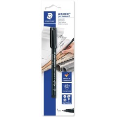 ✅ Staedtler Lumocolor 318 Marqueur permanent - Course d'environ 0,6 mm - Séchage rapide - Couleur noire couleur en stock