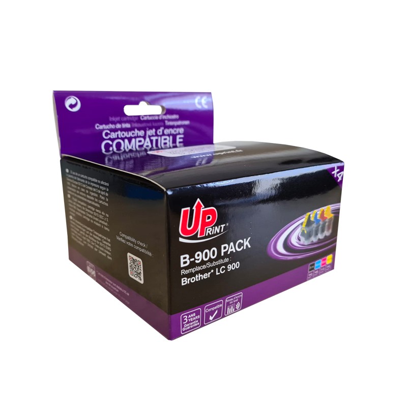 Pack UPrint compatible BROTHER LC900, 4 cartouches