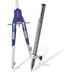 ✅ Compas de précision Staedtler Mars 552 02 - Diamètre maximum 350 mm - Boussole à réglage rapide - Pieds ar en stock