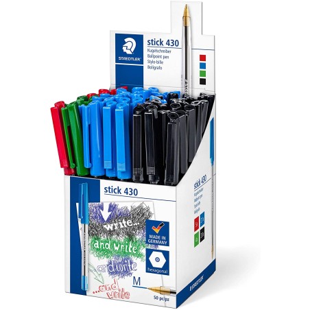 Boîte 50 stylos bille Staedtler