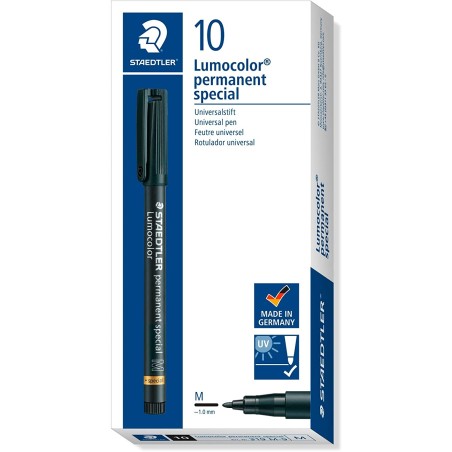 Marqueur permanent Staedtler Lumocolor - Lot de 10