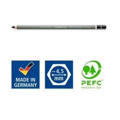 crayon fusain Staedtler gris hexagonal