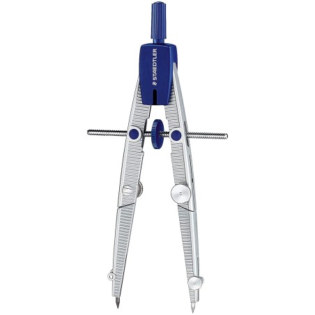 Staedtler Noris 550 02 Compas de précision - Aiguille et mine interchangeables - Mécanisme de réglage rapide