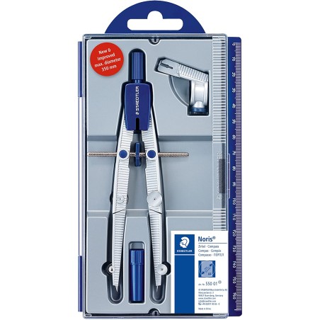 compas précision Staedtler bleu argent