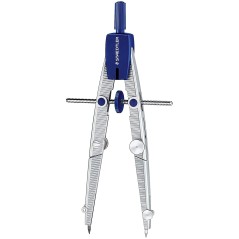 Compas de précision Staedtler Noris 550 01 - Aiguille et mine interchangeables - Mécanisme de réglage rapide