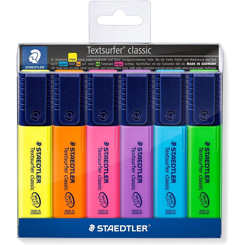 Marqueurs surligneurs Staedtler Textsurfer - Lot de 6