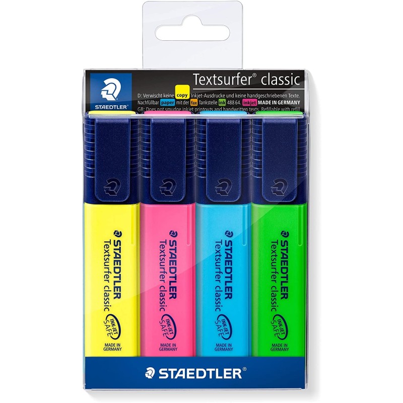 Marqueurs fluo Staedtler Textsurfer - Lot de 4