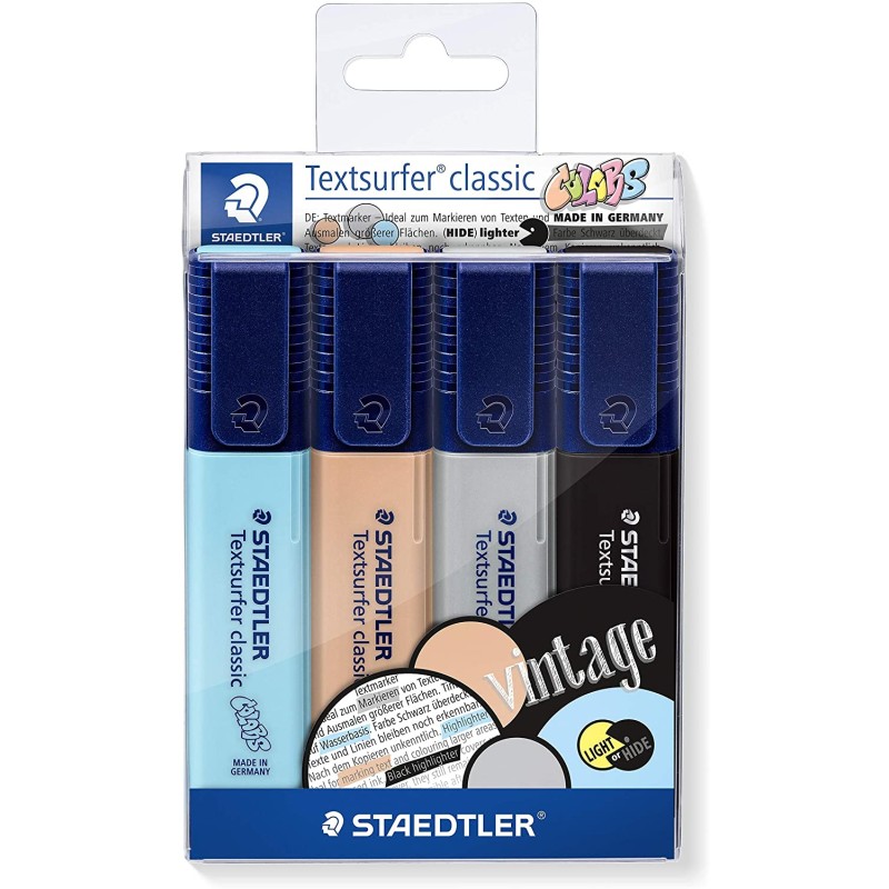 Marqueurs surligneurs Staedtler Textsurfer - Lot de 4