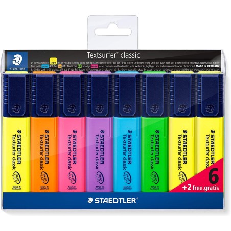 marqueurs fluo Staedtler étui transparent
