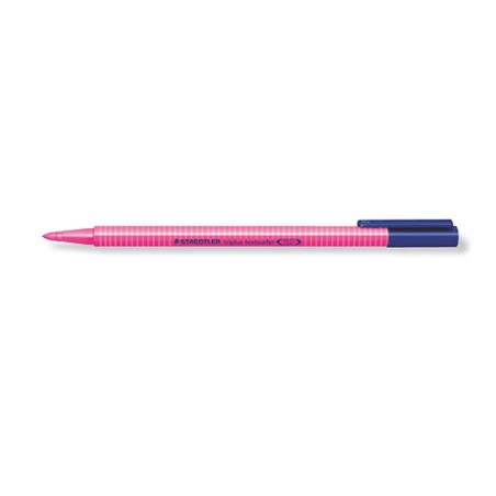stylo bille rose capuchon bleu