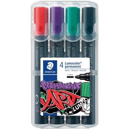 lot 4 marqueurs Staedtler Lumocolor