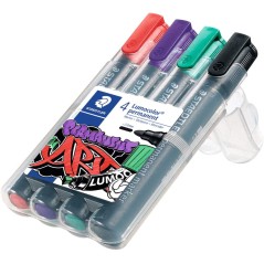 LOT de 4 Staedtler Lumocolor Permanent