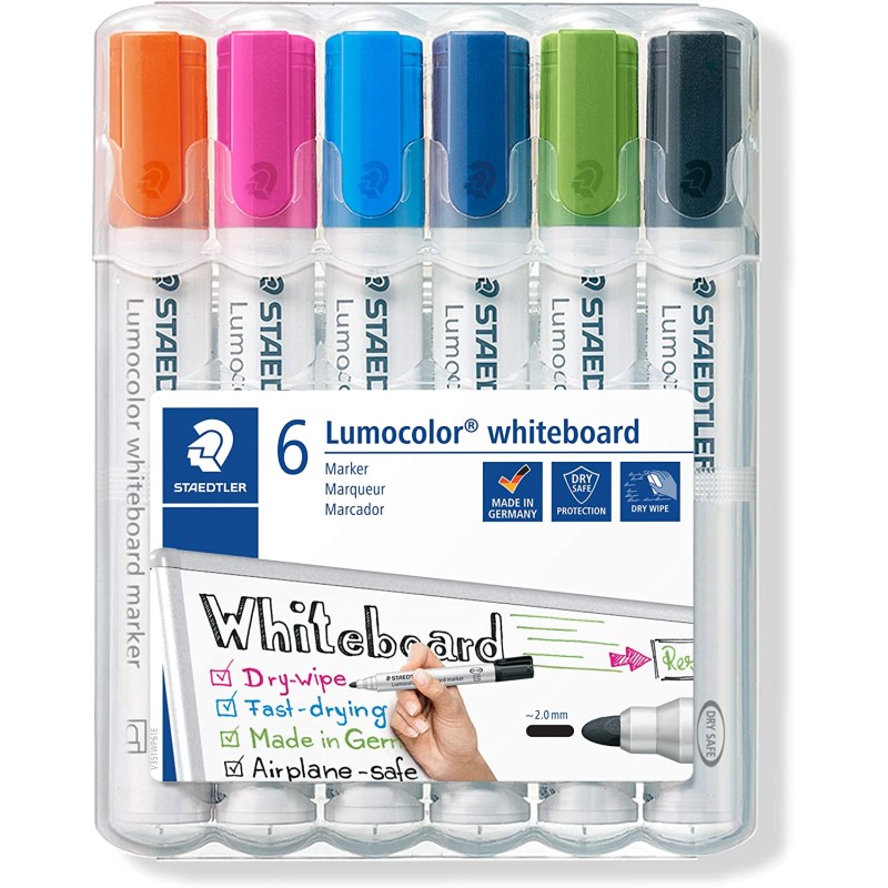 LOT de 6 Marqueur tableau blanc Staedtler LOT de 6 Marqueur tableau blanc Staedtler