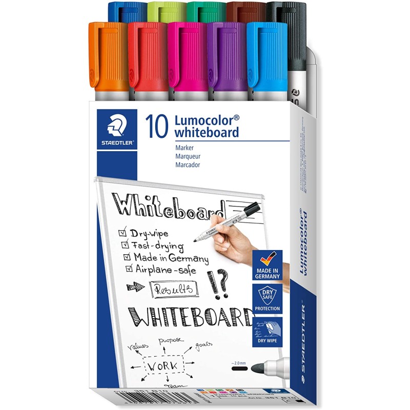 LOT de 10 Marqueur tableau blanc Staedtler LOT de 10 Marqueur tableau blanc Staedtler