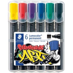 lot 6 marqueurs Staedtler Lumocolor