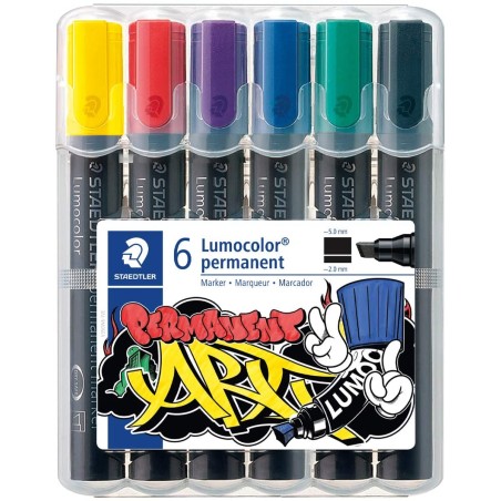 lot 6 marqueurs Staedtler Lumocolor