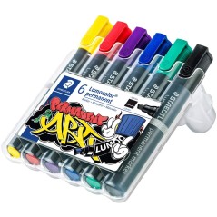 LOT de 6 Staedtler Lumocolor Permanent